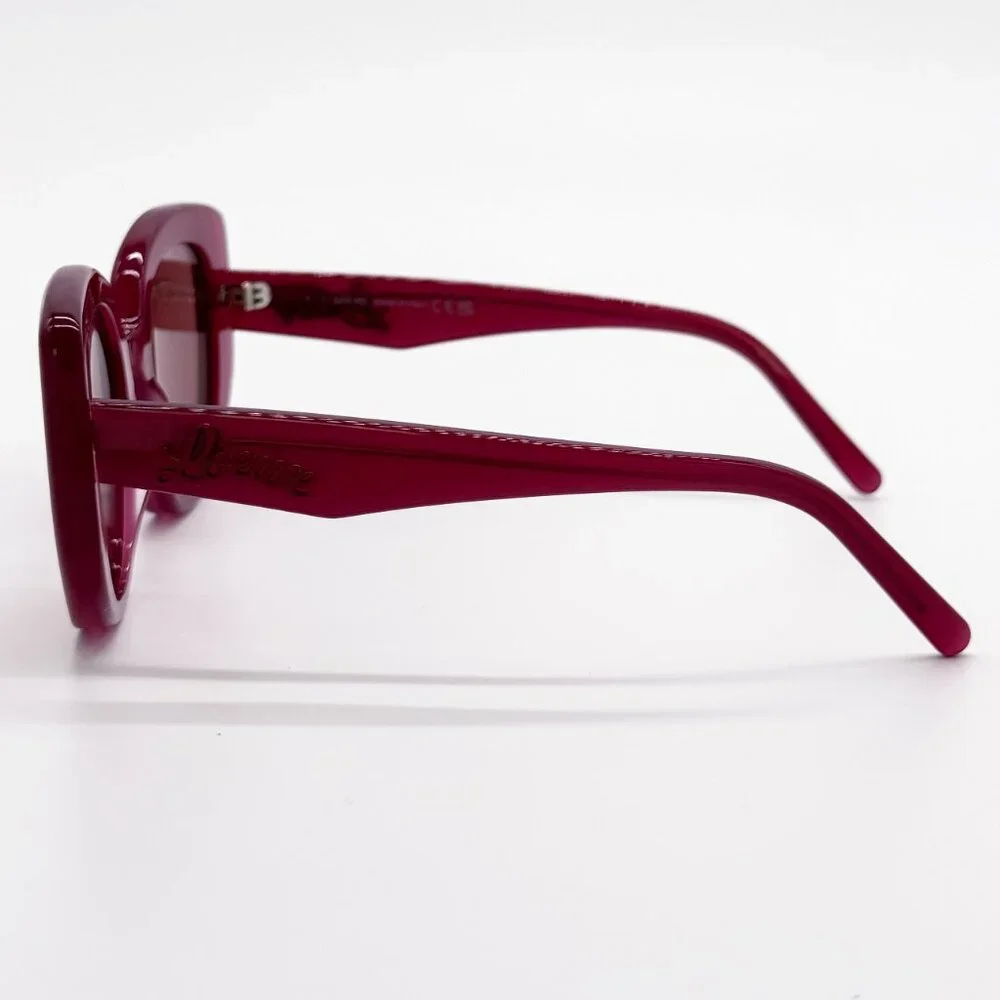 NEW LOEWE LW40100I 75Y SUNGLASSES WOMEN PINK ROUND - Picture 6 of 9